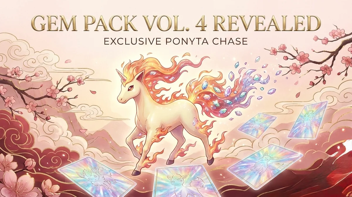 Gem Pack Vol. 4 featuring exclusive Ponyta Illustration Rare for Year of the Fire Horse