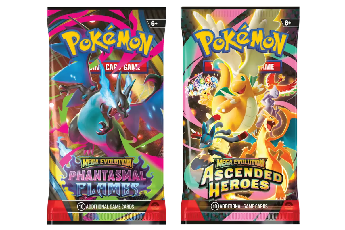 Mega Evolution Pokémon TCG 2025-2026 featuring Mega Charizard X and Mega Gengar ex